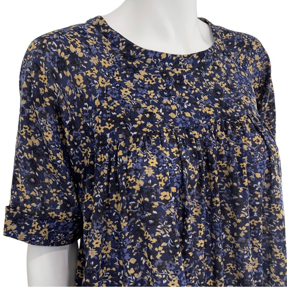 Current Elliott The Raglan Tee Dress in Floral Field 100% Cotton - Picture 4 of 16
